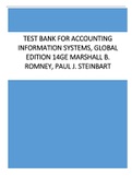 Test Bank for Accounting Information Systems, Global Edition 14GE Marshall B. Romney