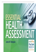 TEST BANK ESSENTIAL HEALTH ASSESSMENT 1ST EDITION THOMPSON COMPLETEB GUIDE RATED A+