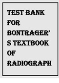 TEST BANK FOR BONTRAGER’S TEXTBOOK OF RADIOGRAPHIC POSITIONING AND RELATED ANATOMY 9TH EDITION BY LAMPIGNANO