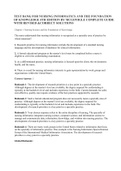 TEST BANK FOR NURSING INFORMATICS AND THE FOUNDATION OF KNOWLEDGE 4TH EDITION BY MCGONIGLE COMPLETE GUIDE WITH REVISED &CORRECT SOLUTIONS&period;