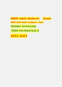 NRNP 6665 Midterm Exam / NRNP 6665 Week 6 Midterm Exam -100 Verified Questions & Answers (Walden University)