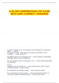 A-35 AIR COMPRESSOR COF EXAM WITH 100- CORRECT ANSWERS&period;