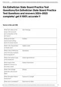 GA Esthetician State Board Practice Test Questions&sol;GA Esthetician State Board Practice Test Questions and Answers 2024-2025 complete&sol; get it 100&percnt; accurate &excl;&excl;