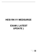 HESI RN V1 MEDSURGE   EXAM ( LATEST UPDATE )