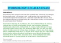 RECALL (ASCP) ACTUAL WORDSOLOGY EXAM 2022/2023 QUESTIONS AND ANSWERS COMPLETE SOLUTION 100% VERIFIED GUIDE