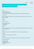 NSG 262 Nutrition&comma; Intake&comma; And Output Questions And Answers