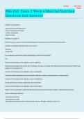 NSG 262 Exam 2 Week 6 Material Nutrition Questions And Answers