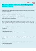 NSG262 Wound Care And Drain Management Correct Answers