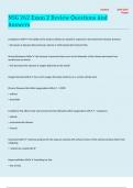 NSG 262 Exam 2 Review Questions And Answers