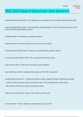 NSG 262 Exam 3 Questions And Answers