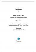 Test Bank For Along These Lines&colon; Writing Paragraphs and Essays 8th Edition All Chapters - 9780137408580