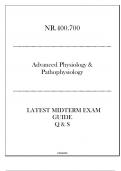 NR&period;400&period;700 &lpar;Advanced Physiology & Pathophysiology&rpar; Latest Midterm Exam Guide 20242025&period;