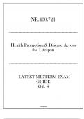 NR&period;400&period;721 &lpar;Health Promotion & Disease&rpar; Latest Midterm Exam Q & S 20242025