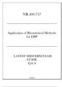 NR&period;400&period;717 &lpar;Application of Biostatistical Methods&rpar; Latest Midterm Exam Q & S 20242025