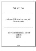NR&period;400&period;704 &lpar;Advanced Health Assessment & Measurement&rpar; Latest Midterm Exam Q & S