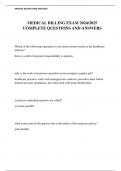 MEDICAL BILLING EXAM 2024&sol;2025  COMPLETE QUESTIONS AND ANSWERS