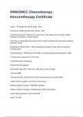 ONS&sol;ONCC Chemotherapy Immunotherapy Certificate questions and answers rated A&plus; 2025&sol;2026