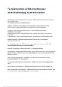Fundamentals of Chemotherapy Immunotherapy Administration questions and answers rated A&plus; 2025&sol;2026