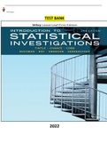 COMPLETE - Elaborated Test Bank for Introduction to Statistical Investigations 2Ed. by N.Tintle, B.Chance, G.W.Cobb, A.J.Rossman, S.Roy, T.Swanson, J.VanderStoep. ALL Chapters  1-11 Included and updated for 2023