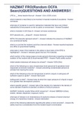 HAZMAT FRO&lpar;Random OCFA Search&rpar;QUESTIONS AND ANSWERS&excl;&excl;
