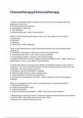 Chemotherapy&sol;Immunotherapy questions and answers rated A&plus; 2025&sol;2026