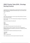 ONCC Practice Tests &lpar;OCN - Oncology Nursing Practice&rpar; questions and answers rated A&plus; 2025&sol;2026