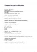 Chemotherapy Certification questions and answers rated A&plus; 2025&sol;2026