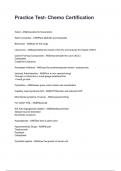 Practice Test- Chemo Certification questions and answers rated A&plus; 2025&sol;2026