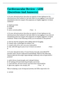 Cardiovascular Review &ndash; LEIK &lpar;Questions And Answers&rpar;