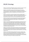 NCLEX -Oncology questions and answers rated A&plus; 2025&sol;2026