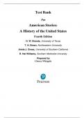 Test Bank For American Stories&colon; A History of the United States&comma; Combined Volume 4th Edition by H W&period; Brands All Chapters 1-32&comma; 9780137497430