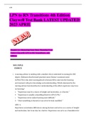 LPN to RN Transitions 4th Edition Claywell Test Bank LATEST UPDATED 2023 APRIL 