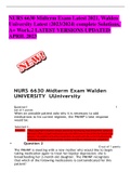 NURS 6630 Midterm Exam Latest 2021, Walden University Latest (2023/2024) complete Solutions, A+ Work.2 LATEST VERSIONS UPDATED APRIL 2023