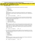 TEST BANK for Pharmacology for Canadian Health Care Practice 3rd Edition Lilley&lpar; ALL 58 CHAPTERS&rpar;