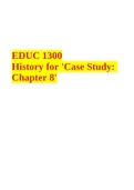 EDUC 1300 History for 'Case Study: Chapter 8