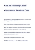 GFEBS Spending Chain - Government Purchase Card  Questions And Answers 2023 &lpar;A&plus; GRADED 100&percnt; VERIFIED&rpar;