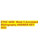 ETHC 445N Week 5 Annotated Bibliography ANSWER KEY 2023