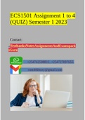 ECS1501 Assignment 4 (QUIZ) Semester 1 2023