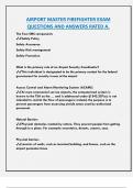 AIRPORT MASTER FIREFIGHTER EXAM  QUESTIONS AND ANSWERS RATED A&period;
