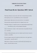 Final Exam Review Questions 100&percnt; Solved&period;