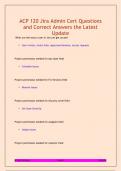 ACP 120 Jira Admin Cert Questions  and Correct Answers the Latest  Update