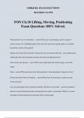 FON Ch&period;18 Lifting&comma; Moving&comma; Positioning Exam Questions 100&percnt; Solved&period;