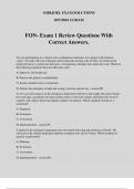 FON- Exam 1 Review Questions With Correct Answers&period;