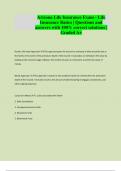 Arizona Life Insurance Exam - Life Insurance Basics &vert; Questions and answers with 100&percnt; correct solutions &vert; Graded A&plus;