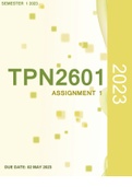 TPN2601 Assignment 1 (Answers) Due 2 May 2023