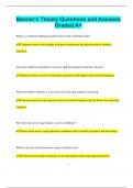Benner's Theory Questions and Answers  Graded A&plus;