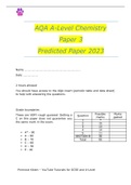 AQA - A-Level Chemistry - Paper 3 - 2023 Predictions_unlocked