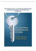SOLUTION MANUAL ACCOUNTING INFORMATION SYSTEMS 12TH EDITION BY ROMNEY AND