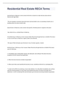 Residential Real Estate RECA Terms EXAM 2023 WITH 100&percnt; CORRECT ANSWERS