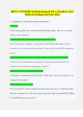 BEST ANSWERS Medical-Surgical RN A Prophecy Test &sol; Relias Learning Answered 2023&period;